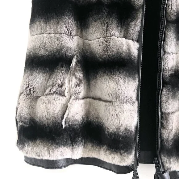 Adrienne Landau Luxurious Rabbit Fur and Cashmere Reversible Vest - Picture 11 of 13